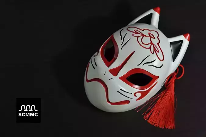 NieR Automata-YoRHa Uniform 1 2B White Fox Mask - Cosplay 3D print model