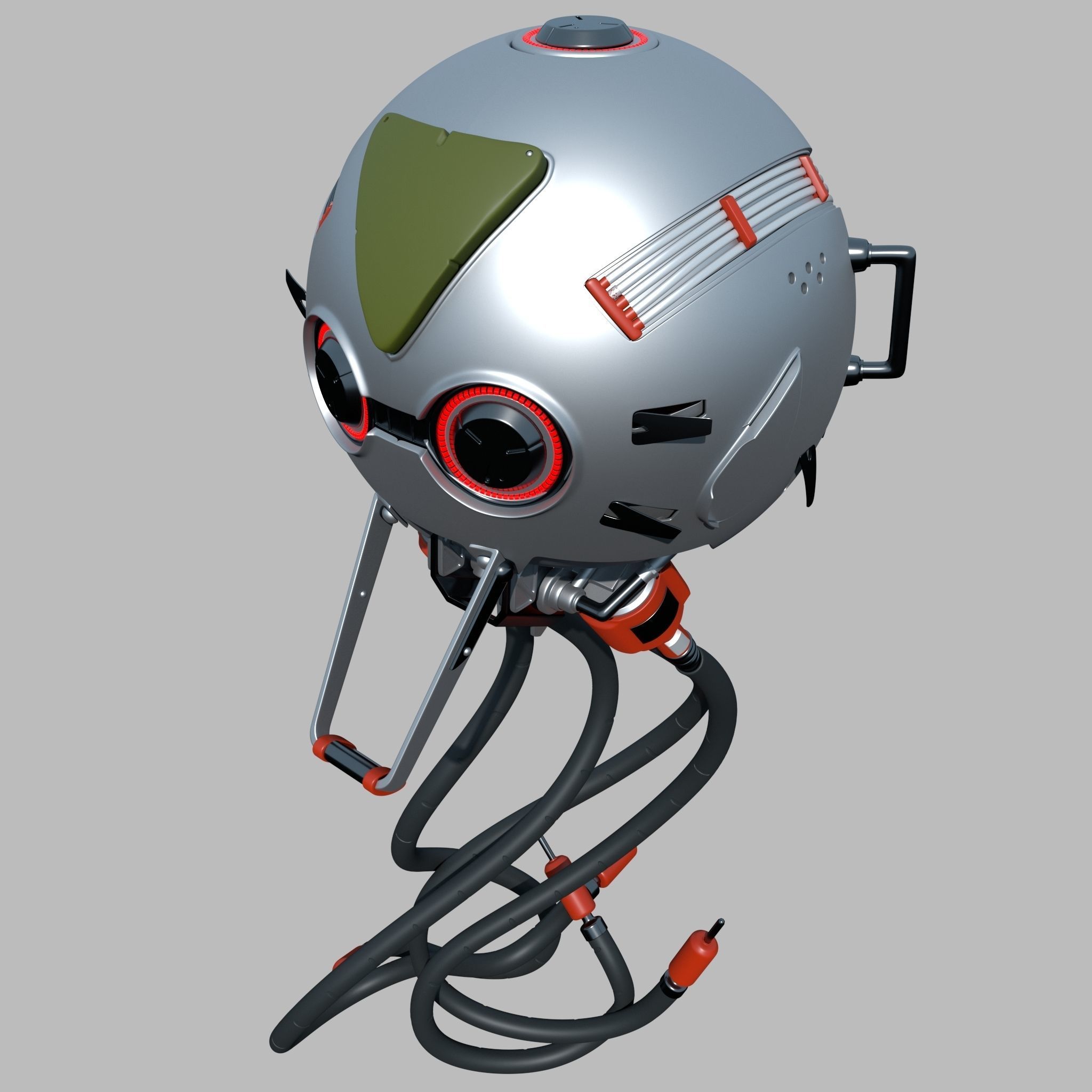 Ball Droid Robot Sci Fi 3D model_5