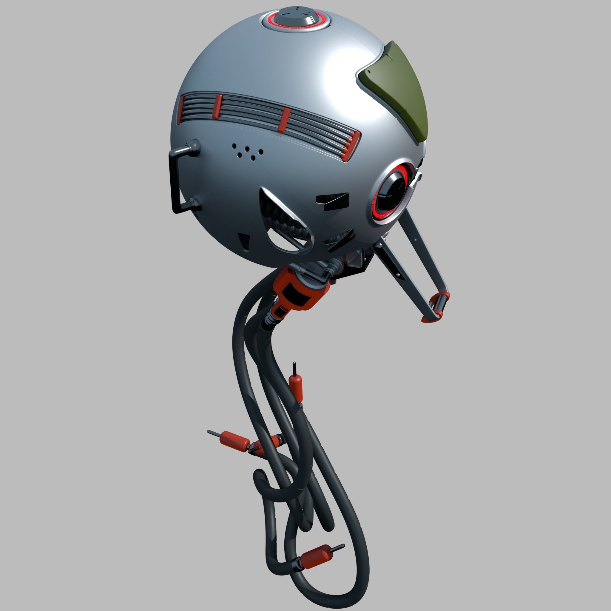 Ball Droid Robot Sci Fi 3D model_6
