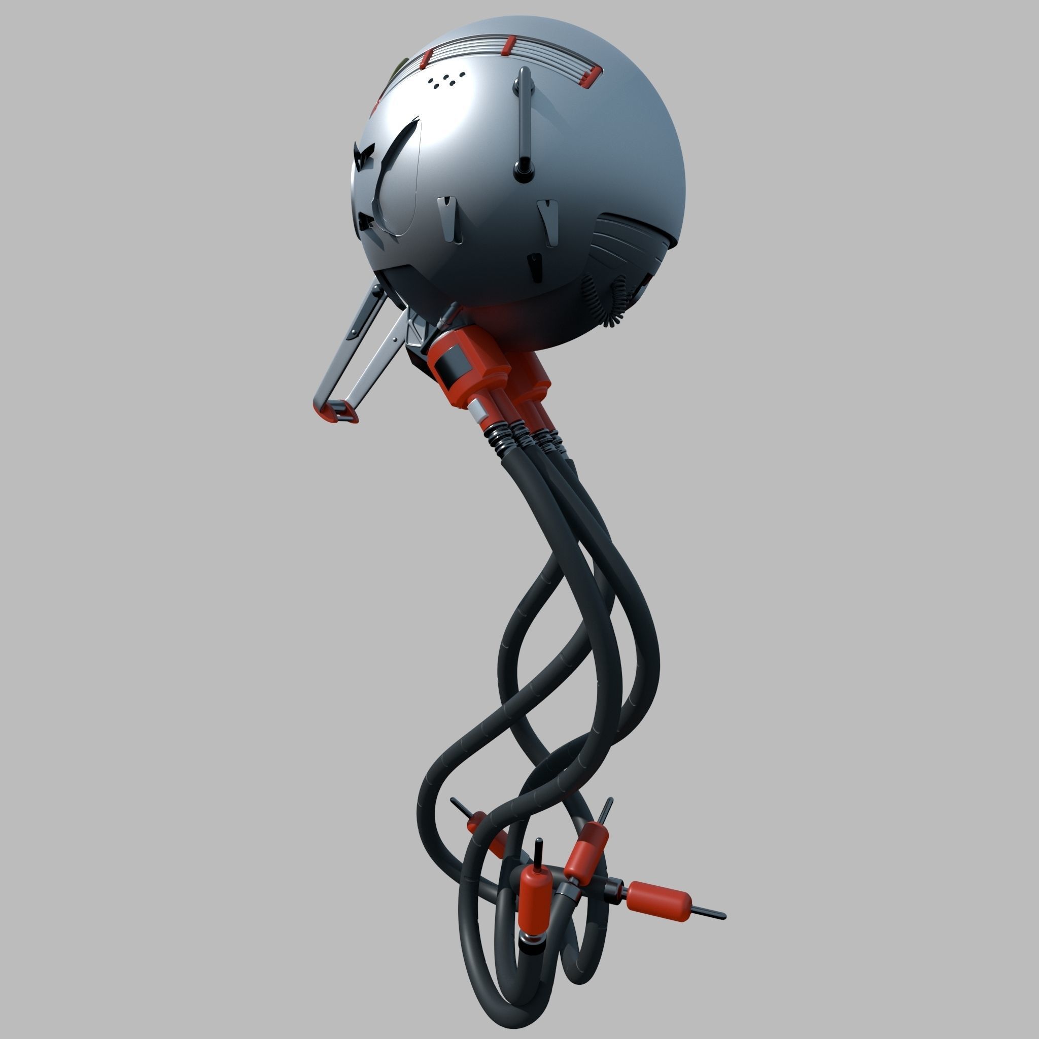 Ball Droid Robot Sci Fi 3D model_4