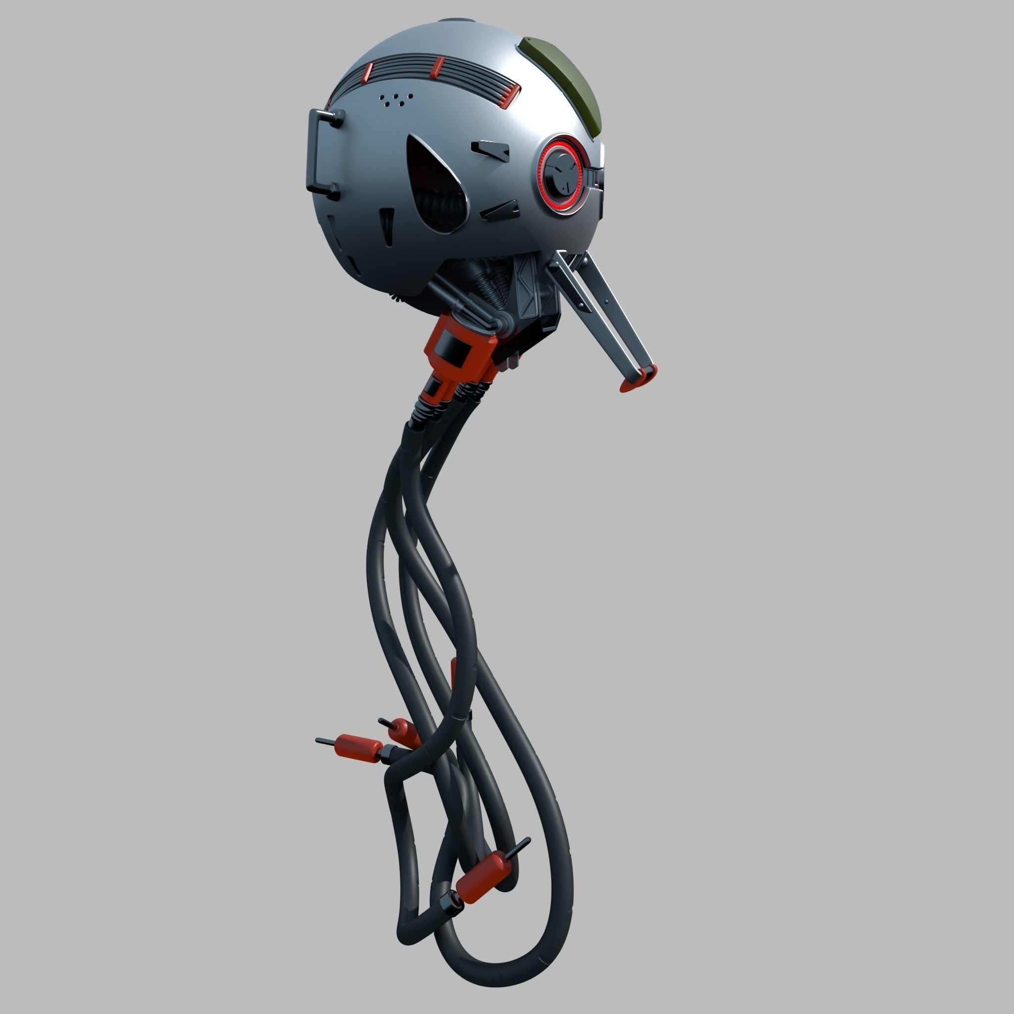 Ball Droid Robot Sci Fi 3D model_2