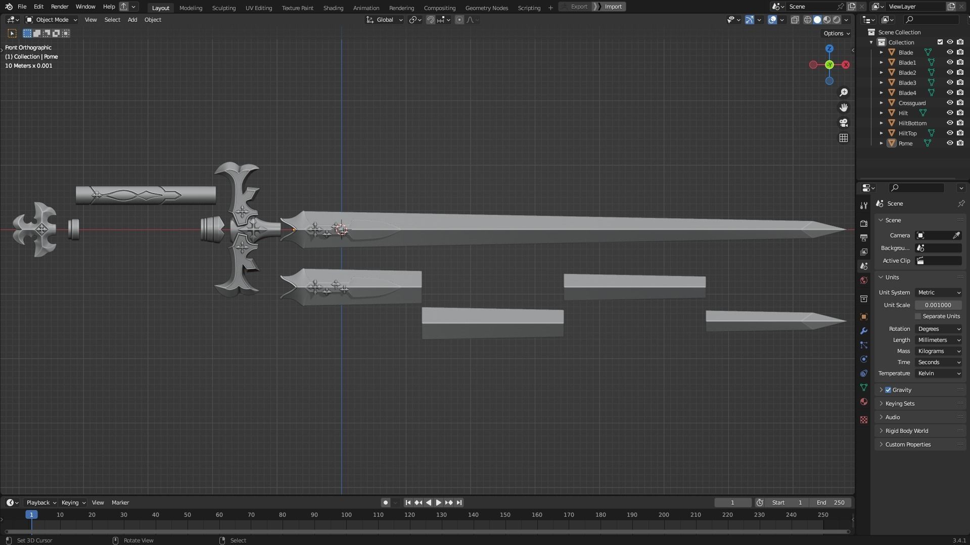 Sword Art Online Alice Integrity Armor and Sword for Cosplay 3D Model Collection_15