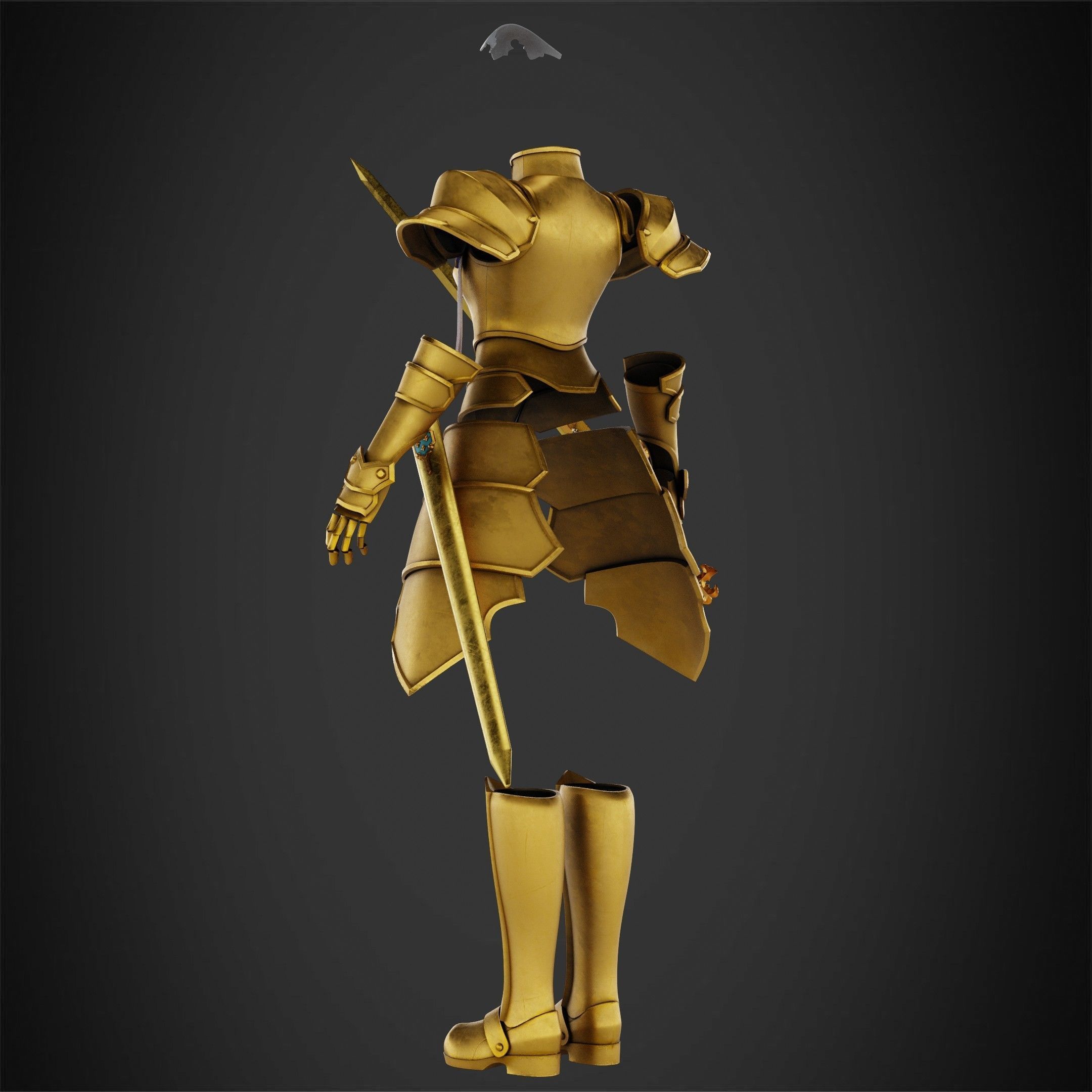 Sword Art Online Alice Integrity Armor and Sword for Cosplay 3D Model Collection_10