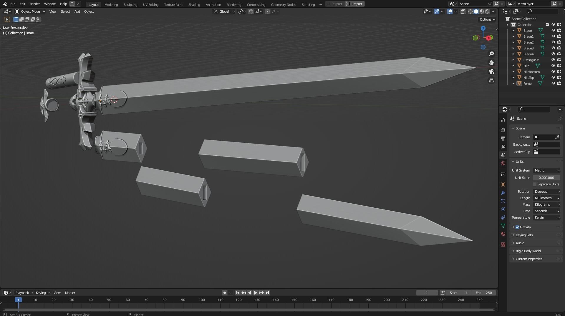 Sword Art Online Alice Integrity Armor and Sword for Cosplay 3D Model Collection_17