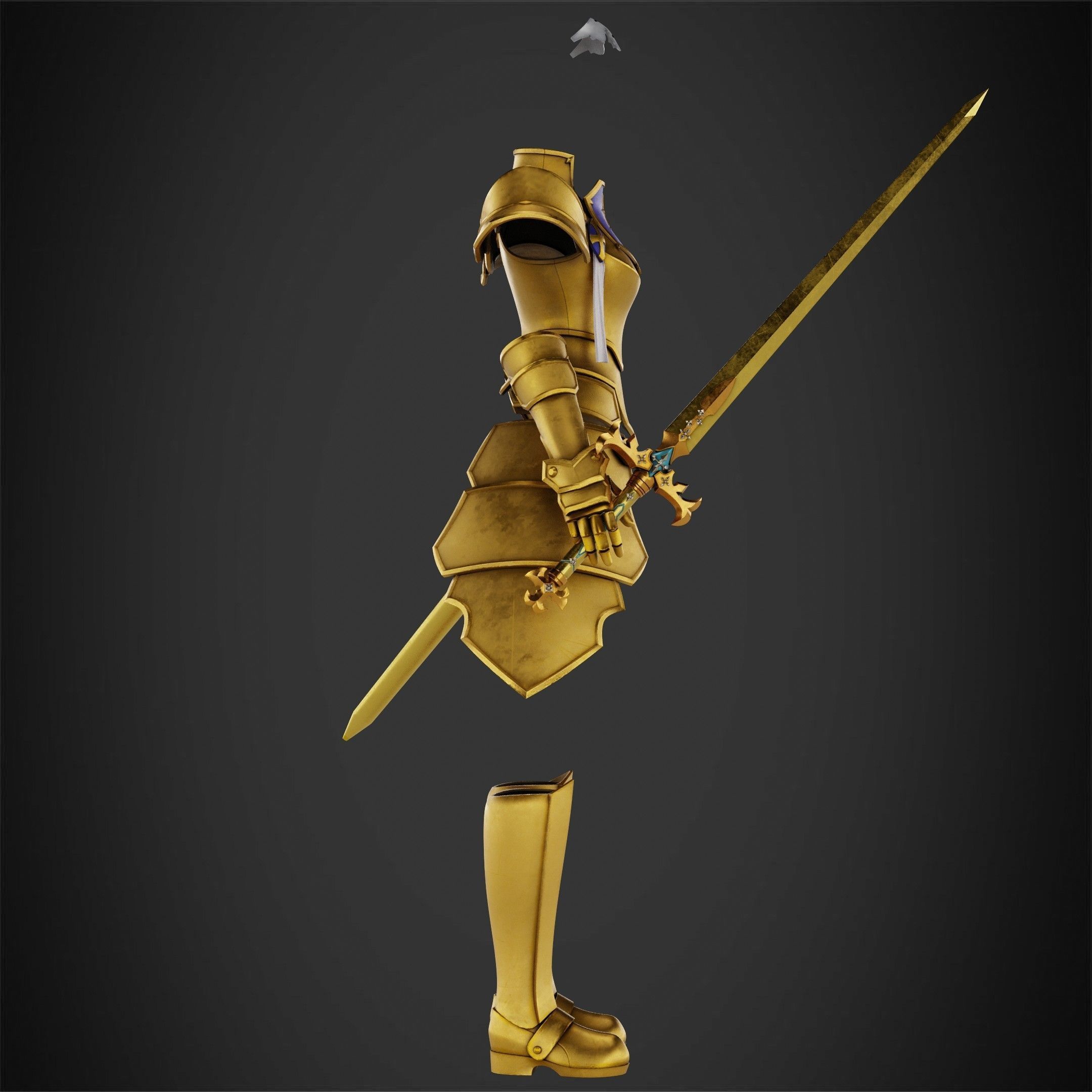 Sword Art Online Alice Integrity Armor and Sword for Cosplay 3D Model Collection_13