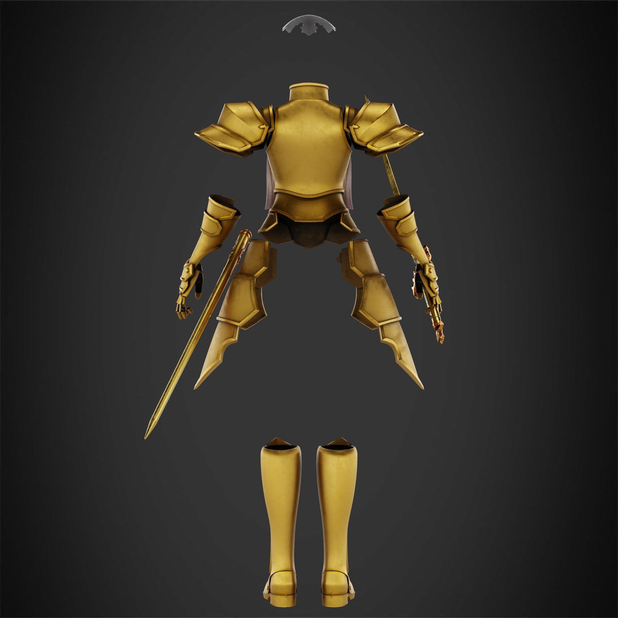 Sword Art Online Alice Integrity Armor and Sword for Cosplay 3D Model Collection_11