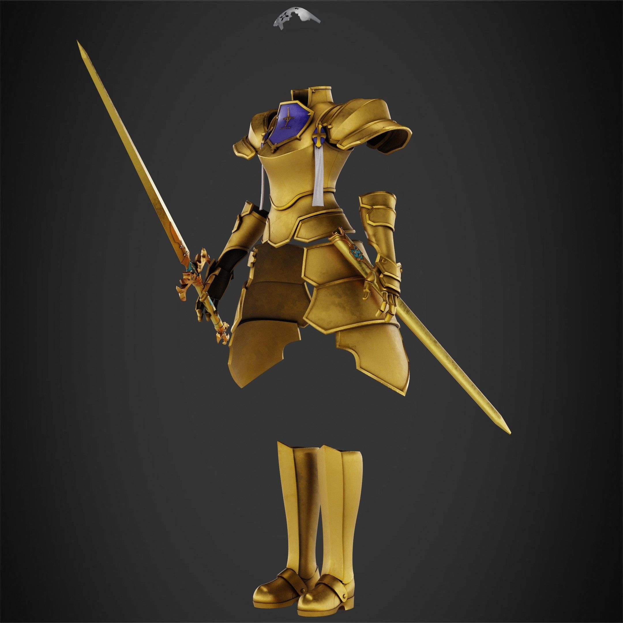 Sword Art Online Alice Integrity Armor and Sword for Cosplay 3D Model Collection_8