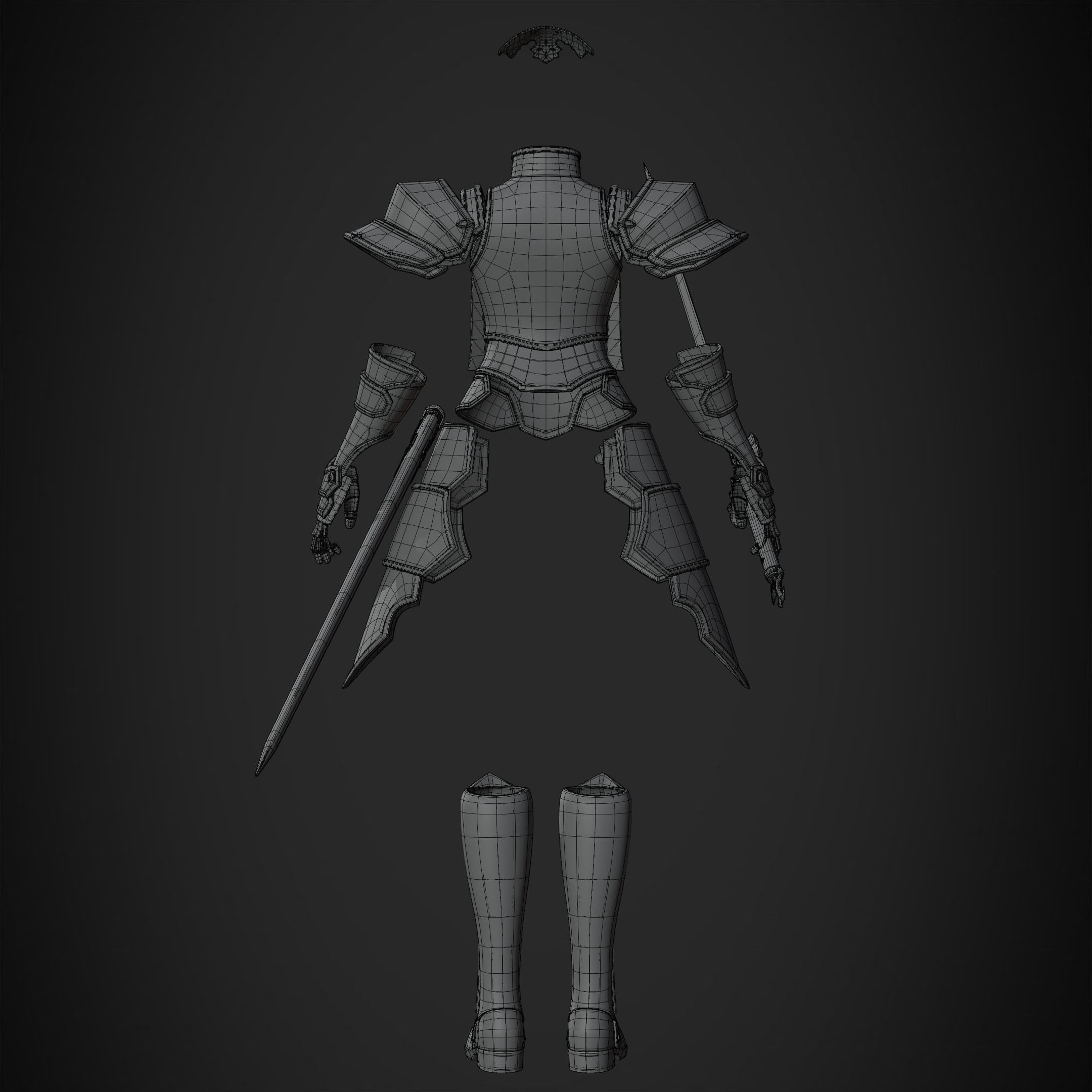 Sword Art Online Alice Integrity Armor and Sword for Cosplay 3D Model Collection_27