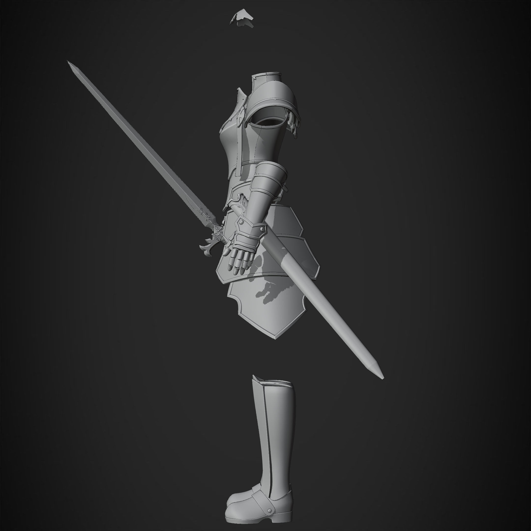 Sword Art Online Alice Integrity Armor and Sword for Cosplay 3D Model Collection_26