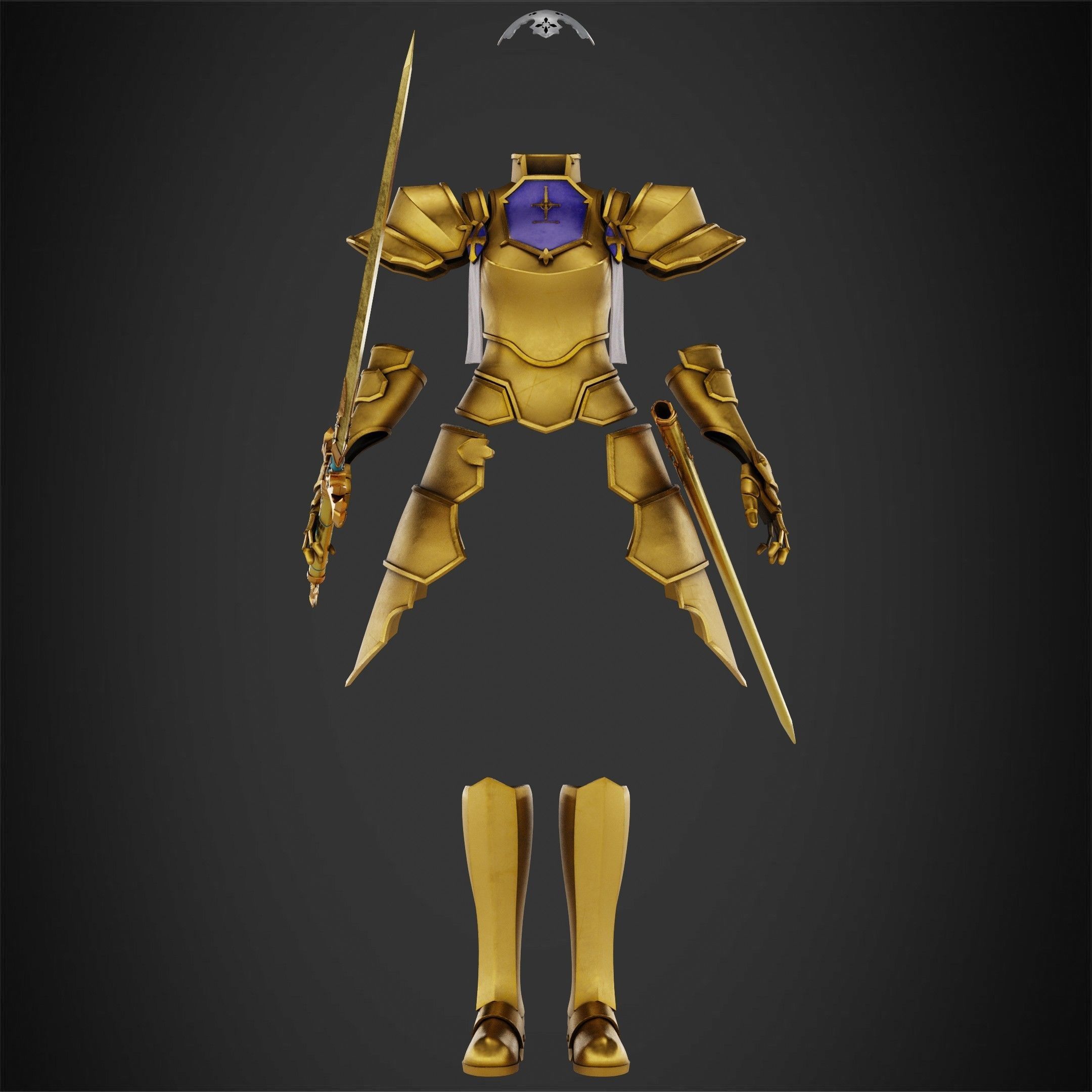 Sword Art Online Alice Integrity Armor and Sword for Cosplay 3D Model Collection_7