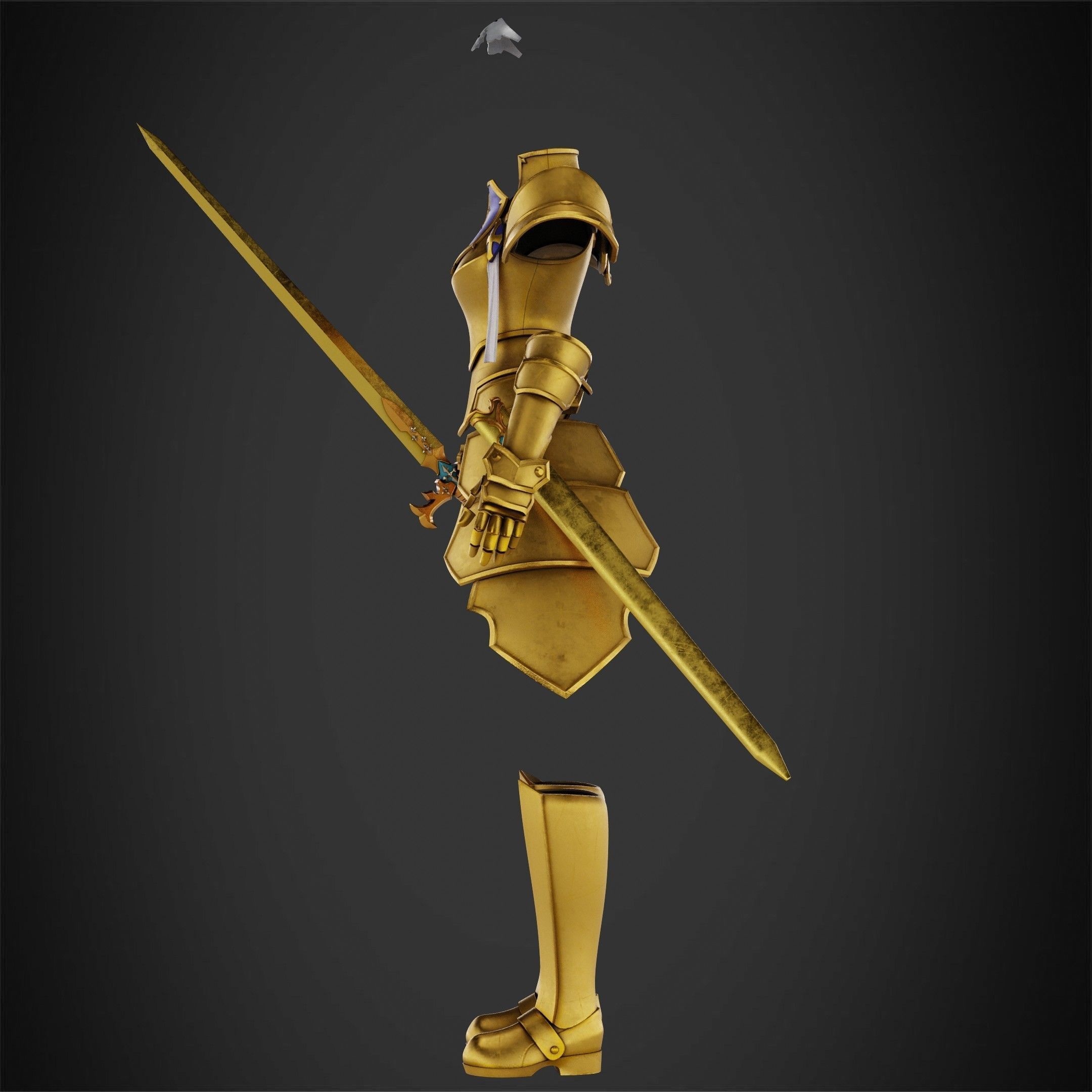 Sword Art Online Alice Integrity Armor and Sword for Cosplay 3D Model Collection_9
