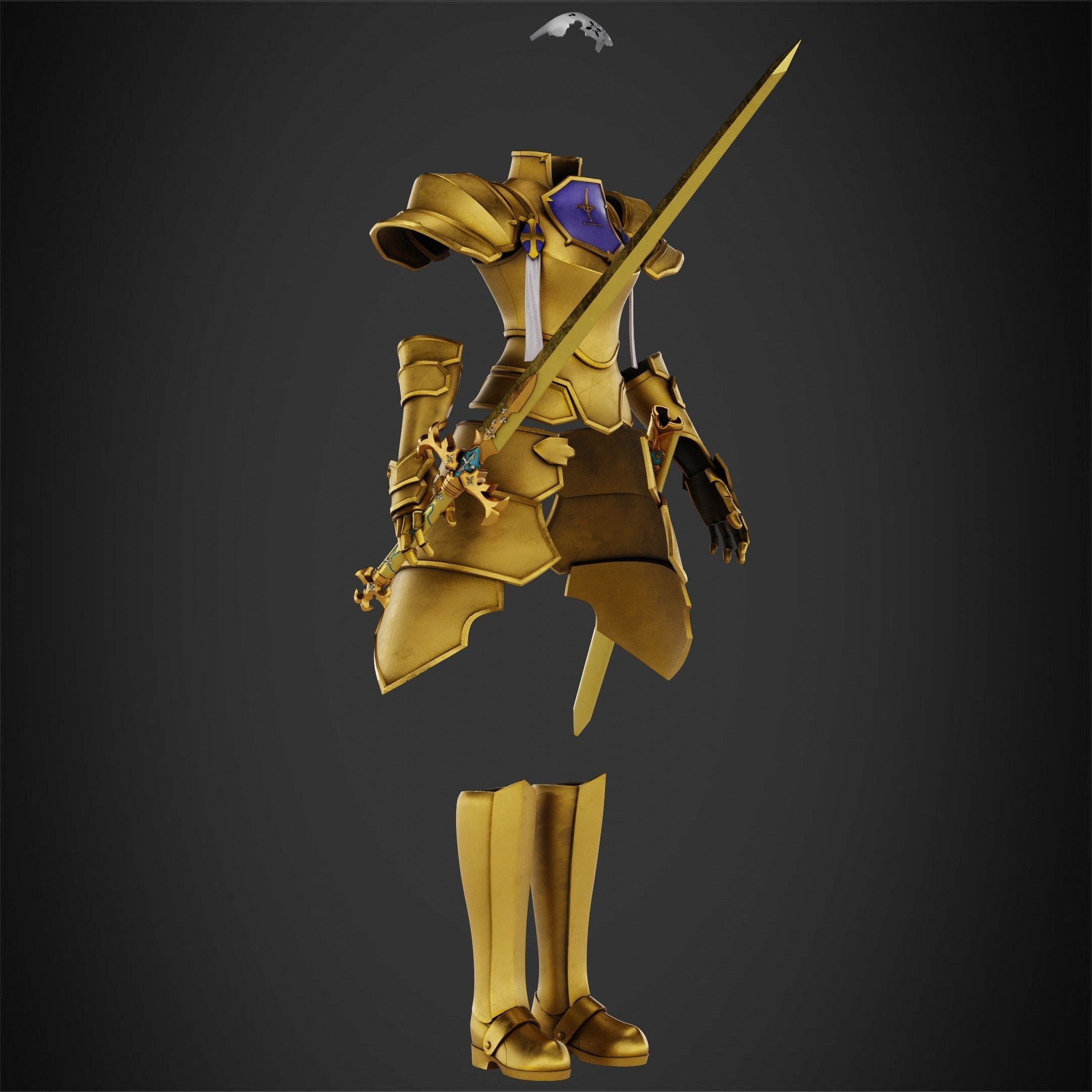 Sword Art Online Alice Integrity Armor and Sword for Cosplay 3D Model Collection_14