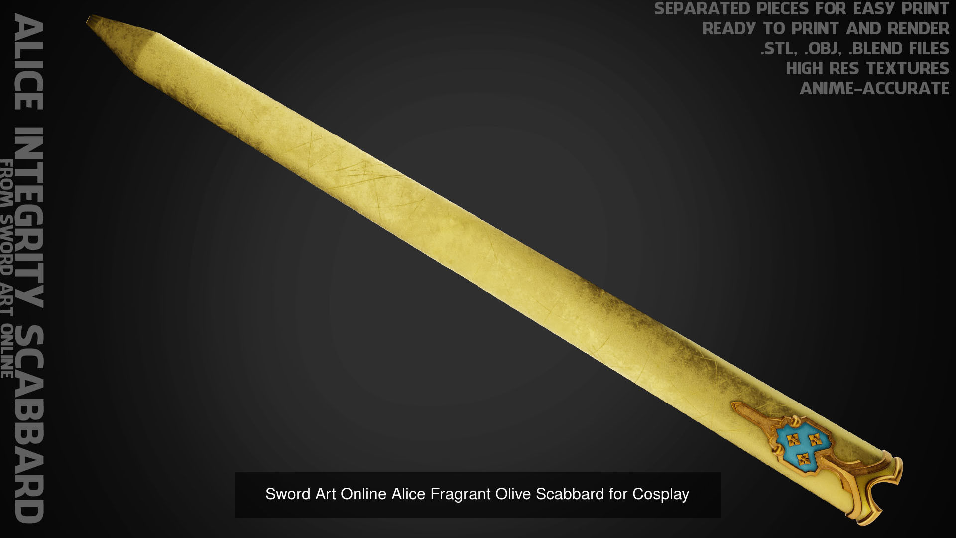 Sword Art Online Alice Integrity Armor and Sword for Cosplay 3D Model Collection_6