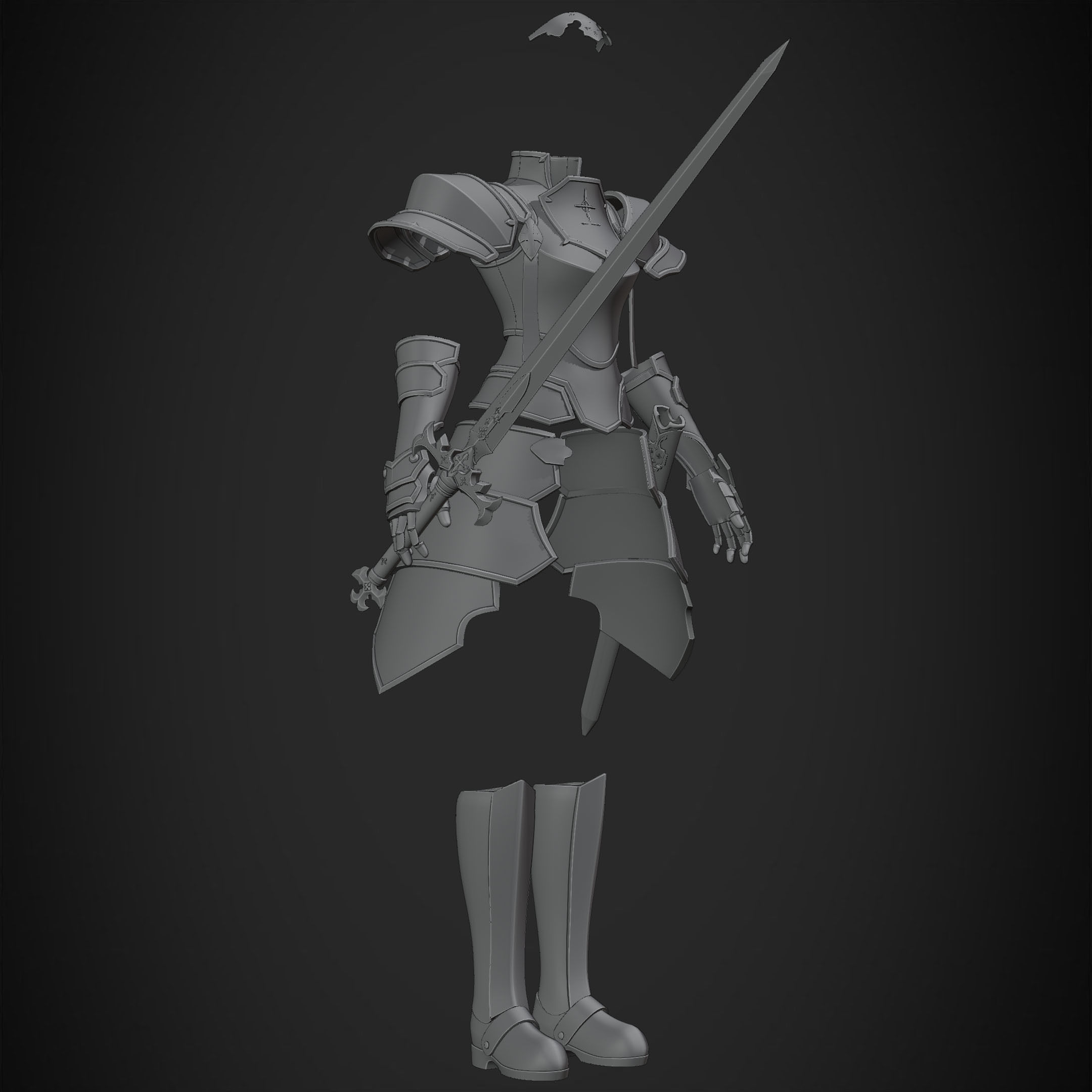 Sword Art Online Alice Integrity Armor and Sword for Cosplay 3D Model Collection_30