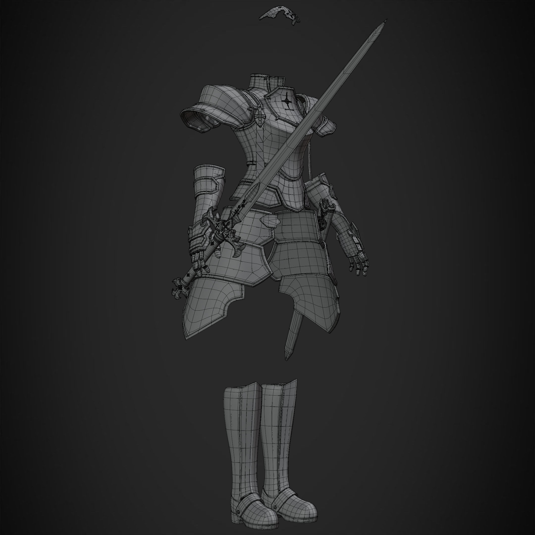 Sword Art Online Alice Integrity Armor and Sword for Cosplay 3D Model Collection_29