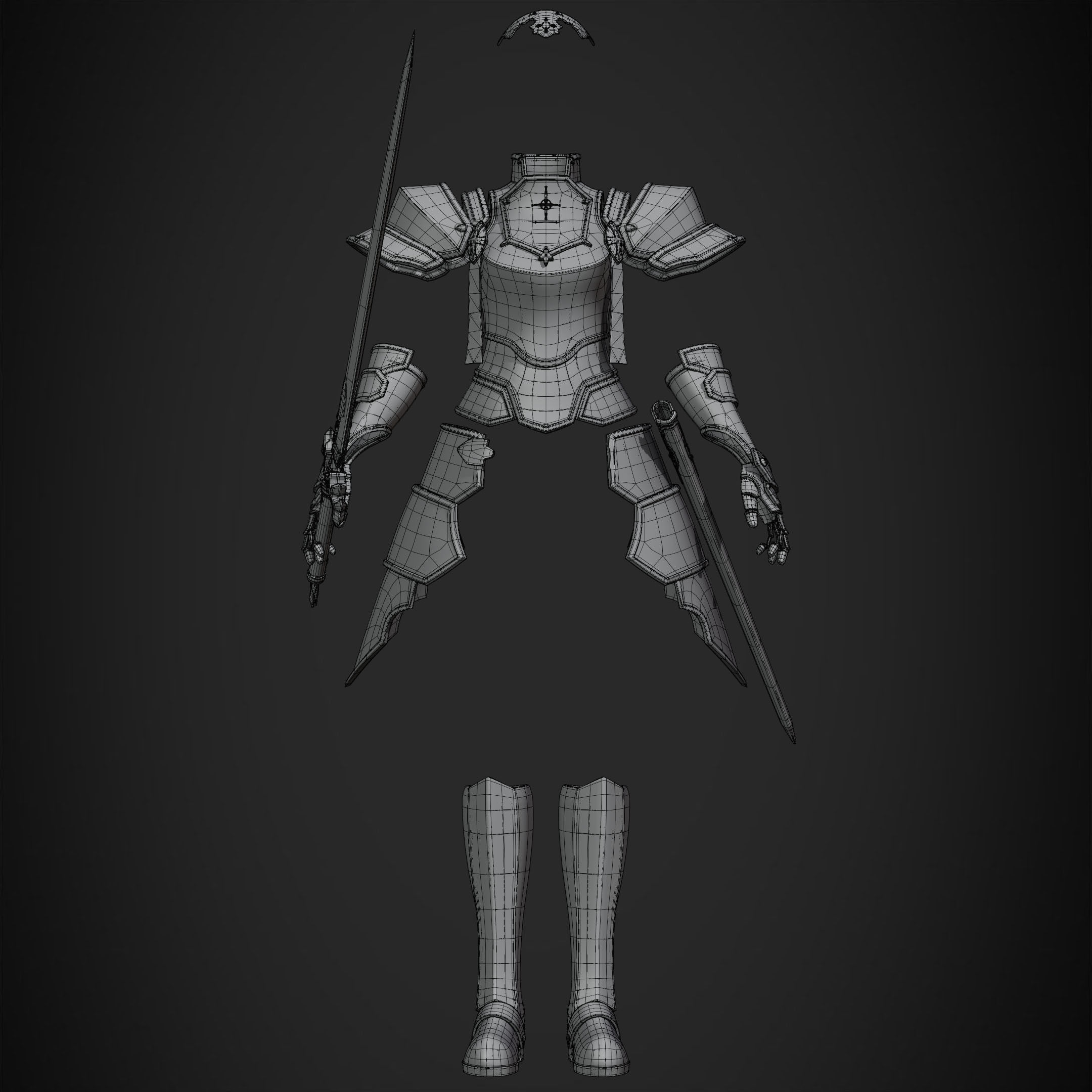 Sword Art Online Alice Integrity Armor and Sword for Cosplay 3D Model Collection_21