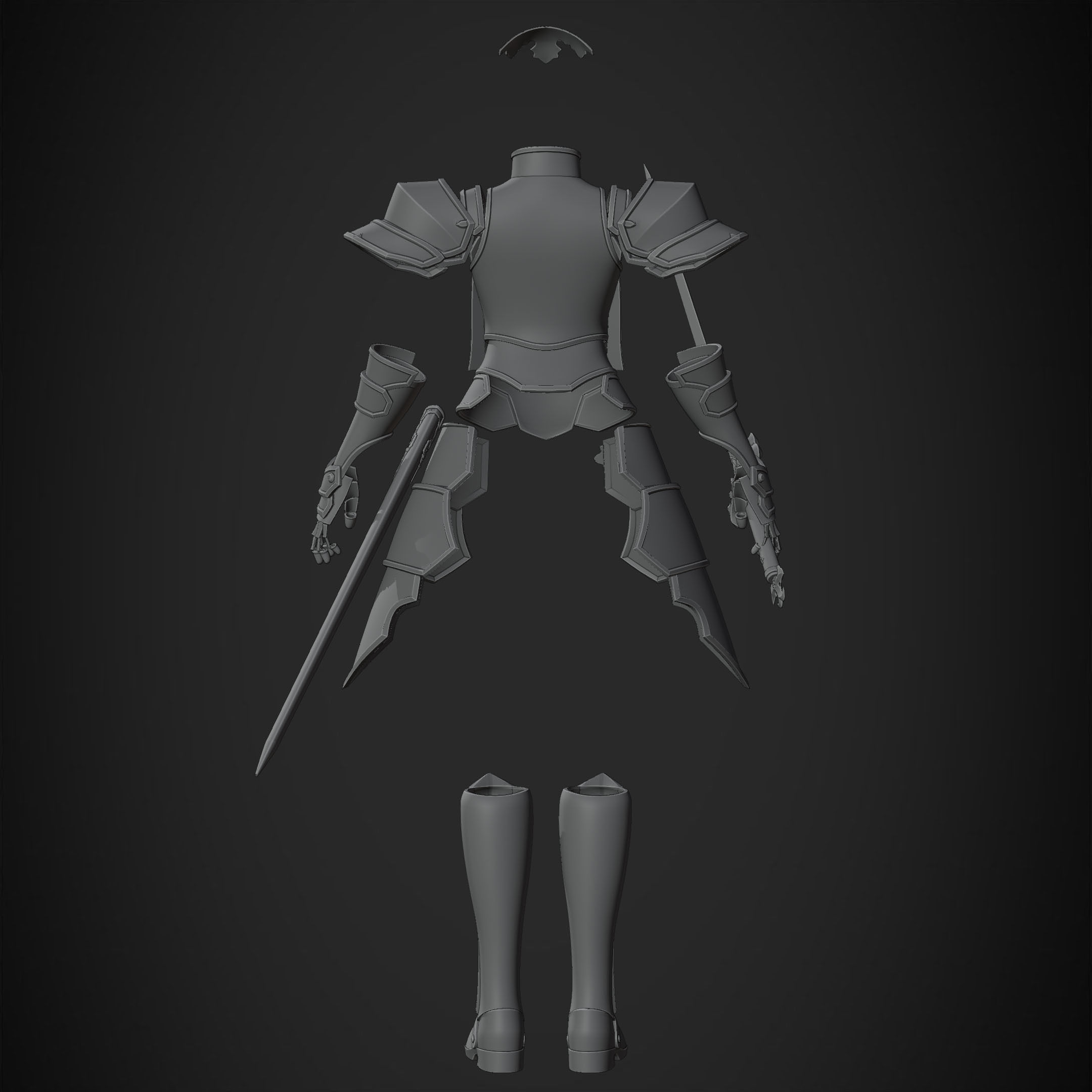 Sword Art Online Alice Integrity Armor and Sword for Cosplay 3D Model Collection_28