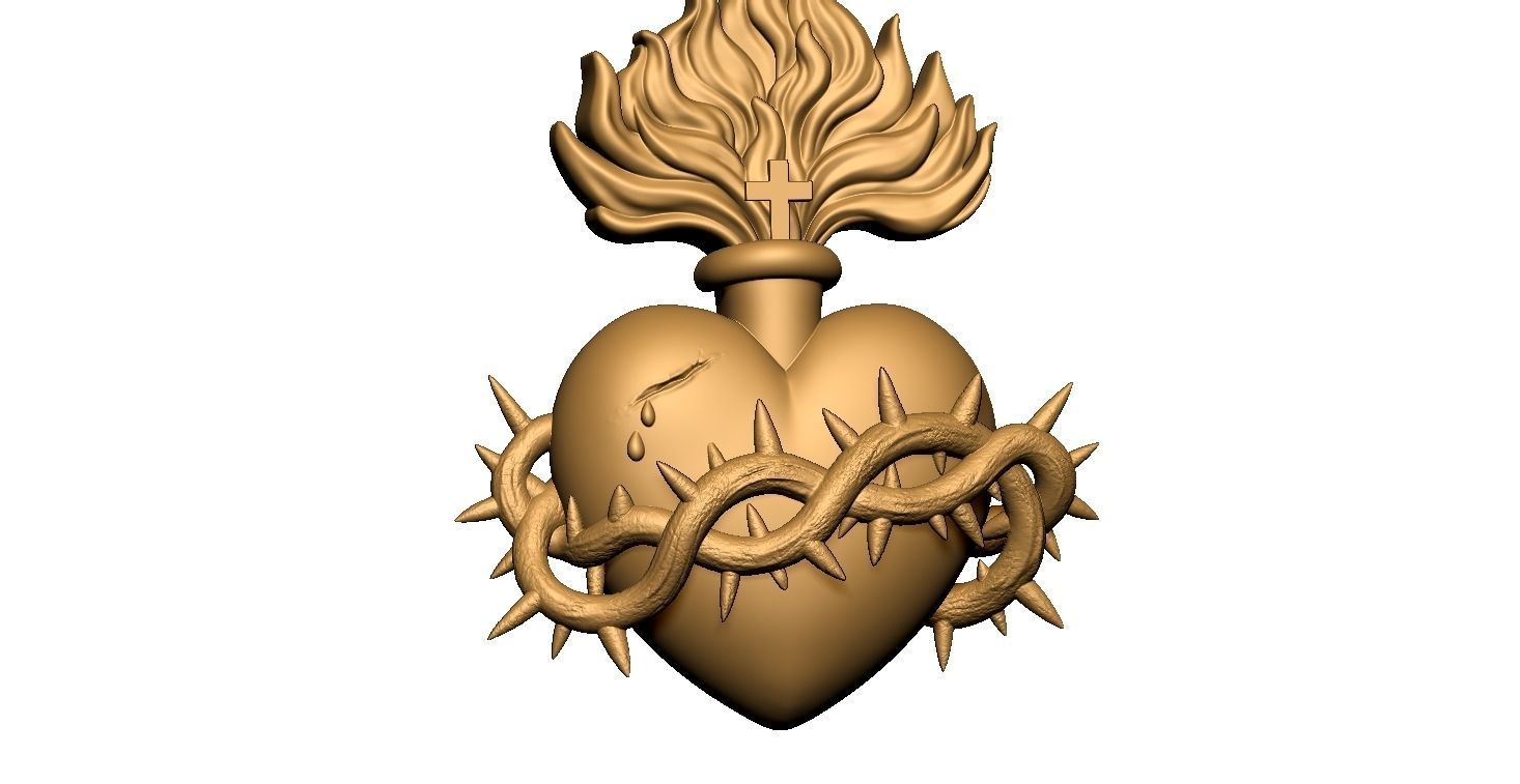 Sacred Heart of Jesus 3D print model_9