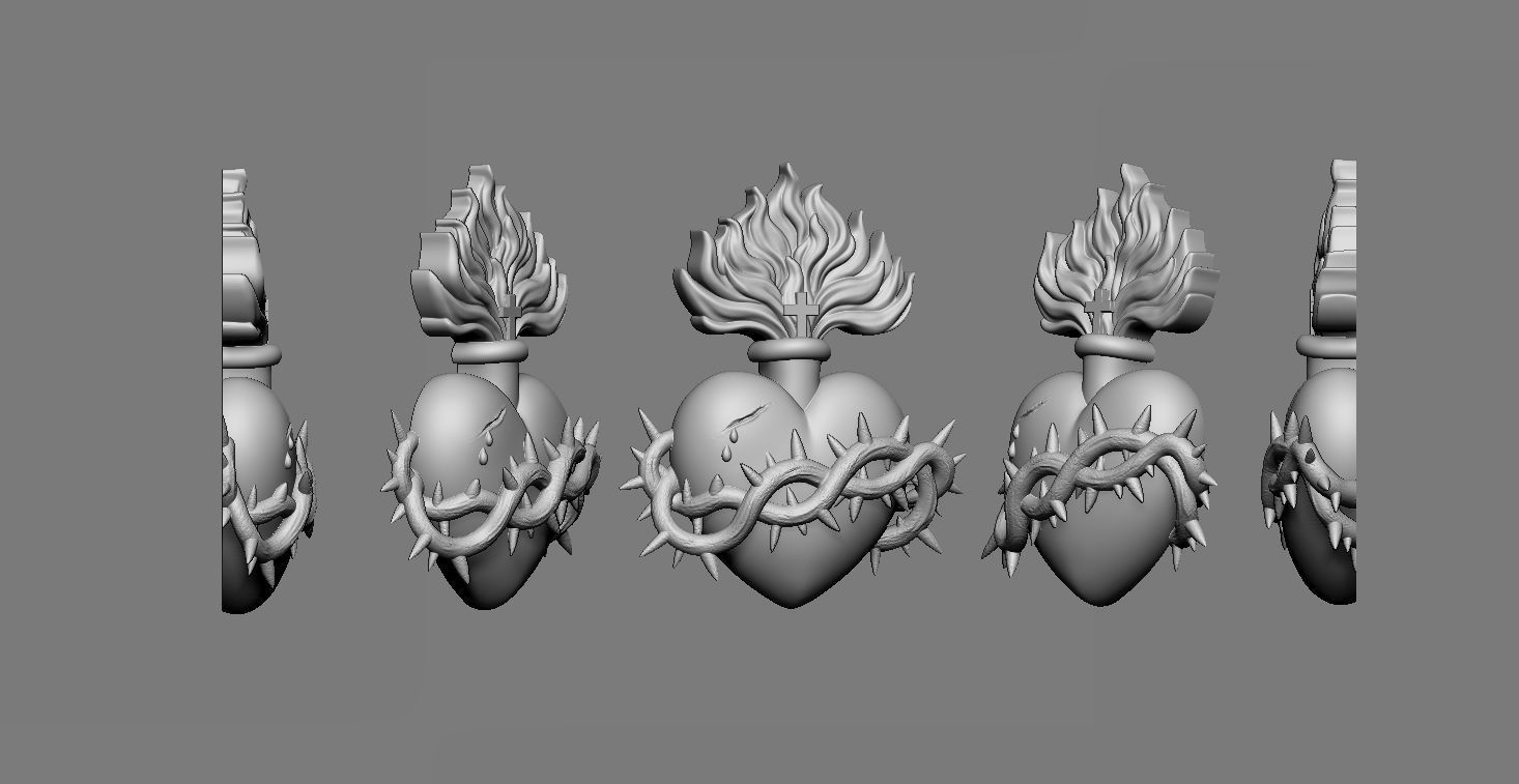 Sacred Heart of Jesus 3D print model_7