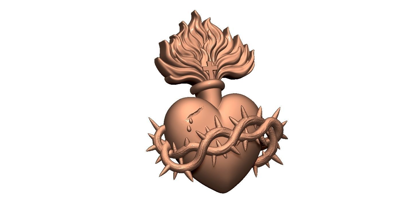 Sacred Heart of Jesus 3D print model_10