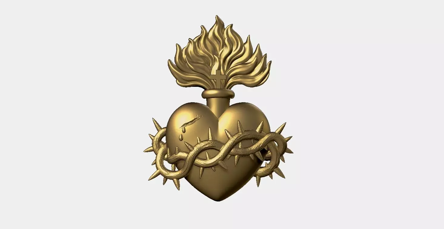 Sacred Heart of Jesus 3D print model_0