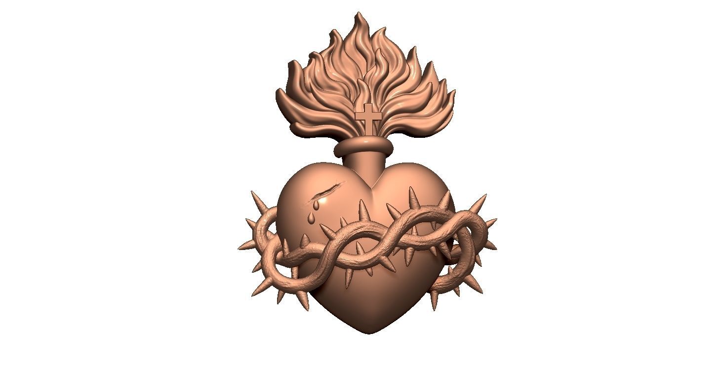 Sacred Heart of Jesus 3D print model_3