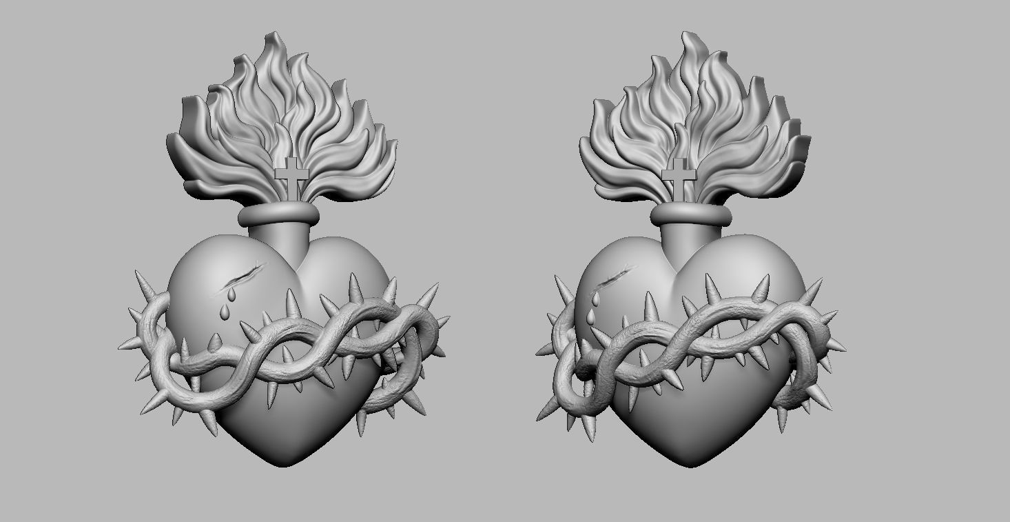 Sacred Heart of Jesus 3D print model_4