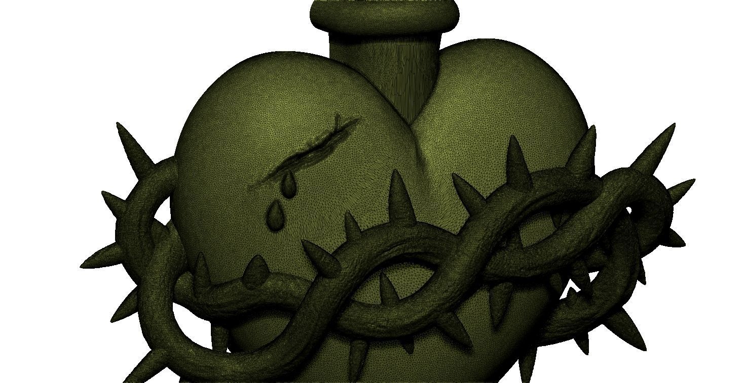 Sacred Heart of Jesus 3D print model_8