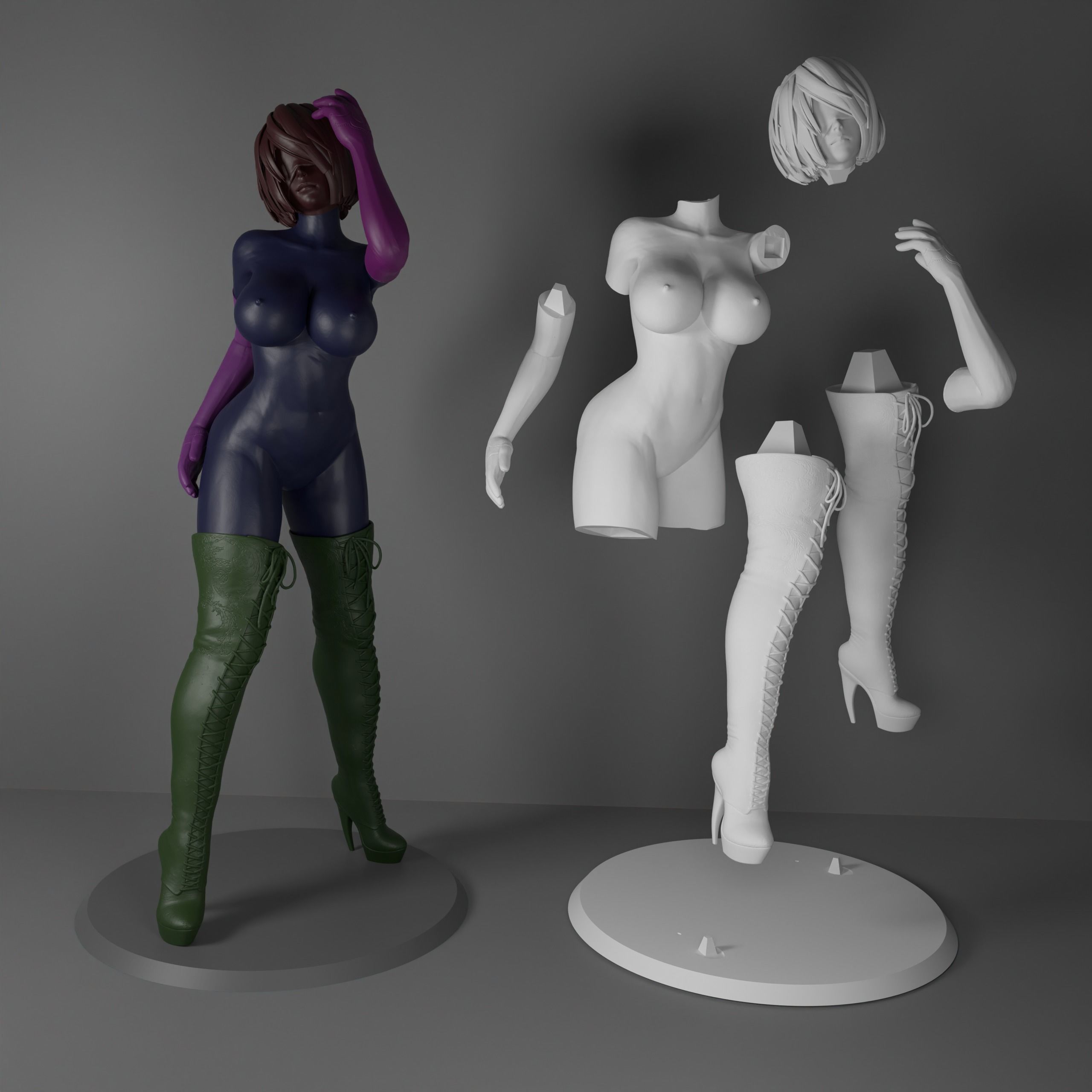 2B NieR Automata 3D print model_13