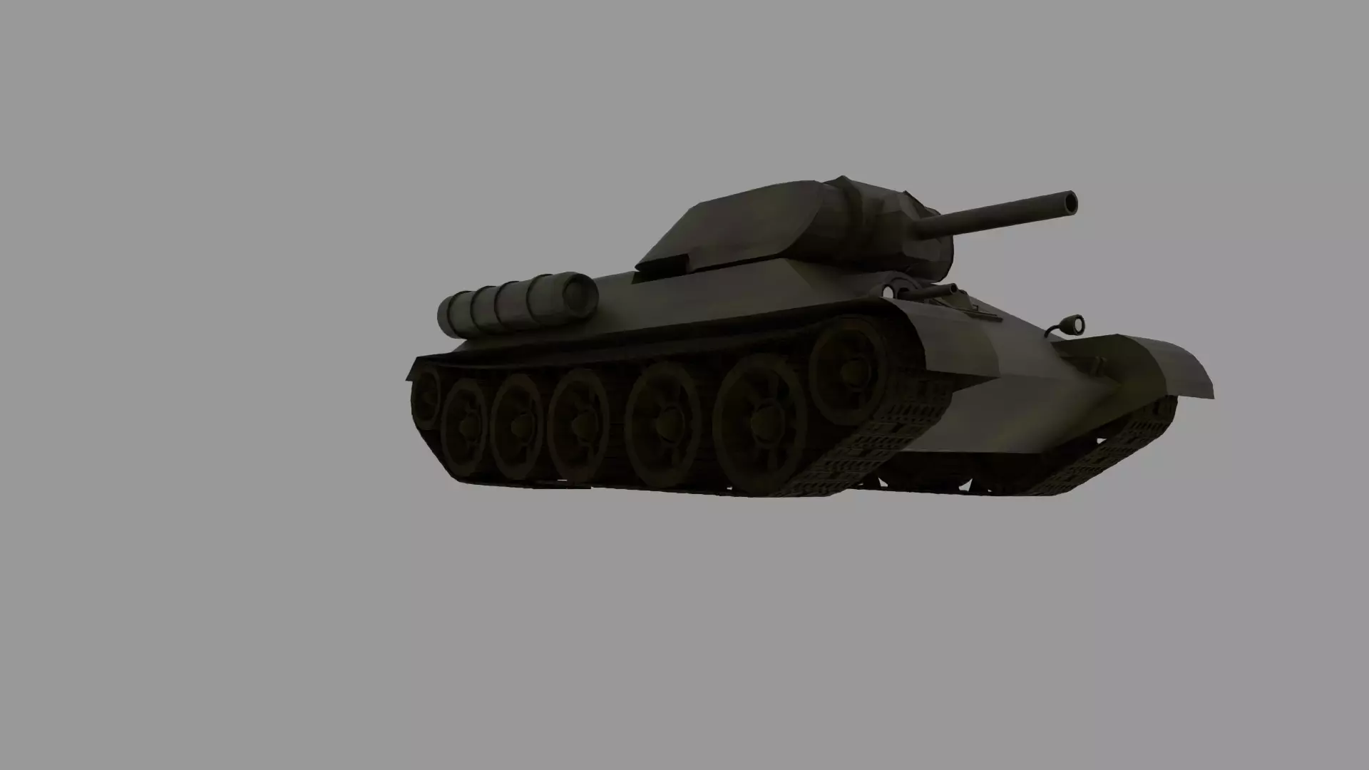 T34 tank rigged Low-poly 3D model