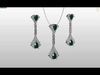 Earing and pendant set with pear and round stone 3D print model_1