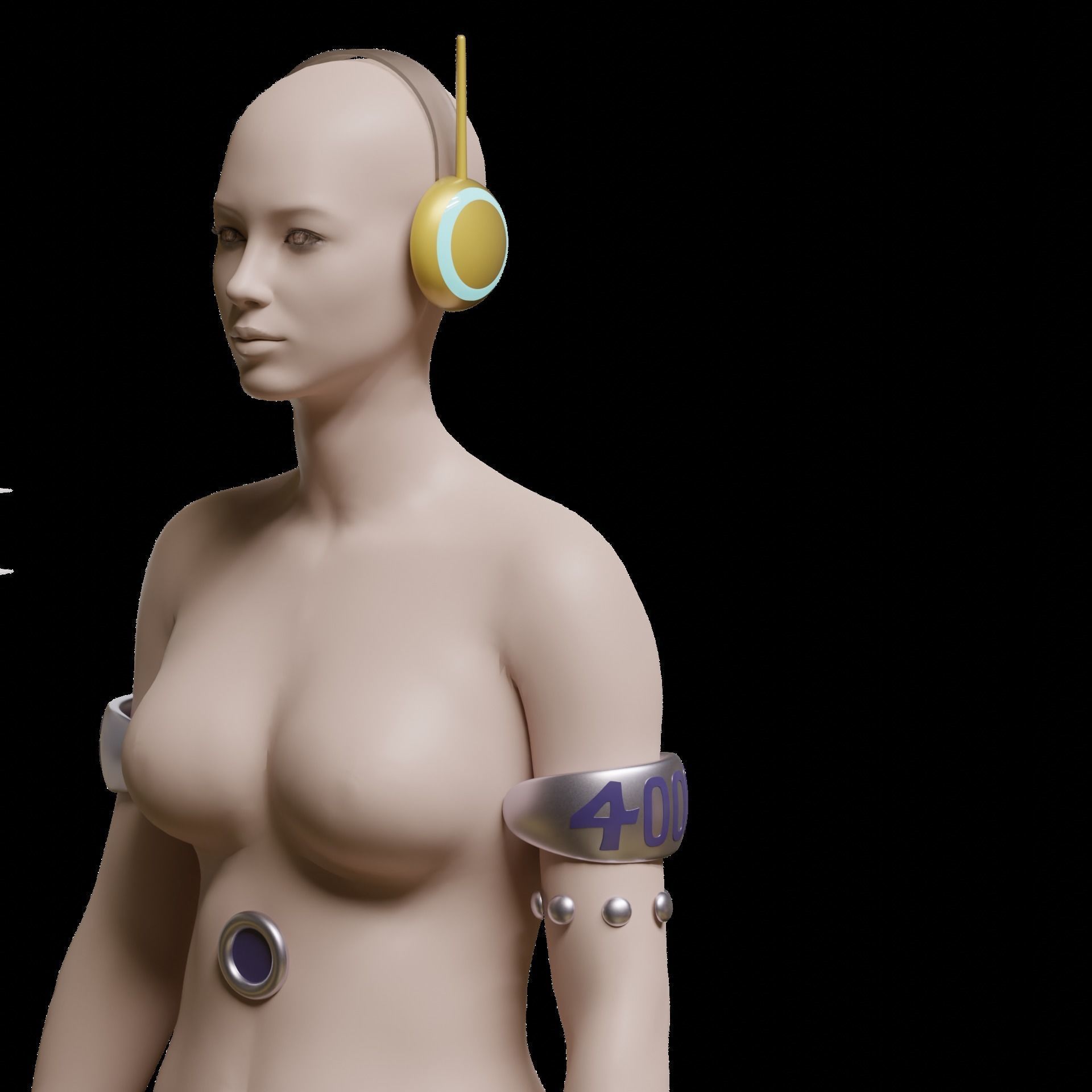 ONE PIECE ROBIN HEADPHONE EGGHEAD COSPLAY 3D PRINT MODEL 3D print model_4