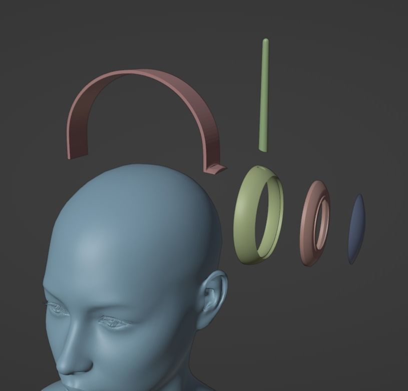 ONE PIECE ROBIN HEADPHONE EGGHEAD COSPLAY 3D PRINT MODEL 3D print model_1