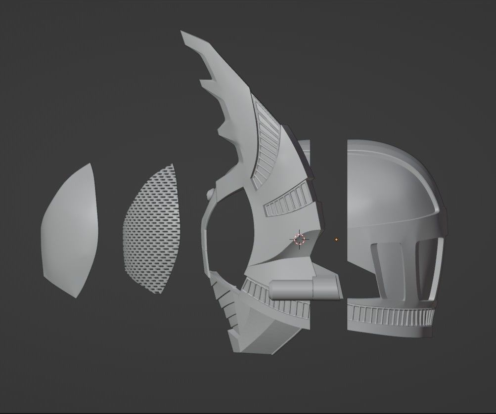 Kamen rider Gatack Helmet printable STL 3D print model_6