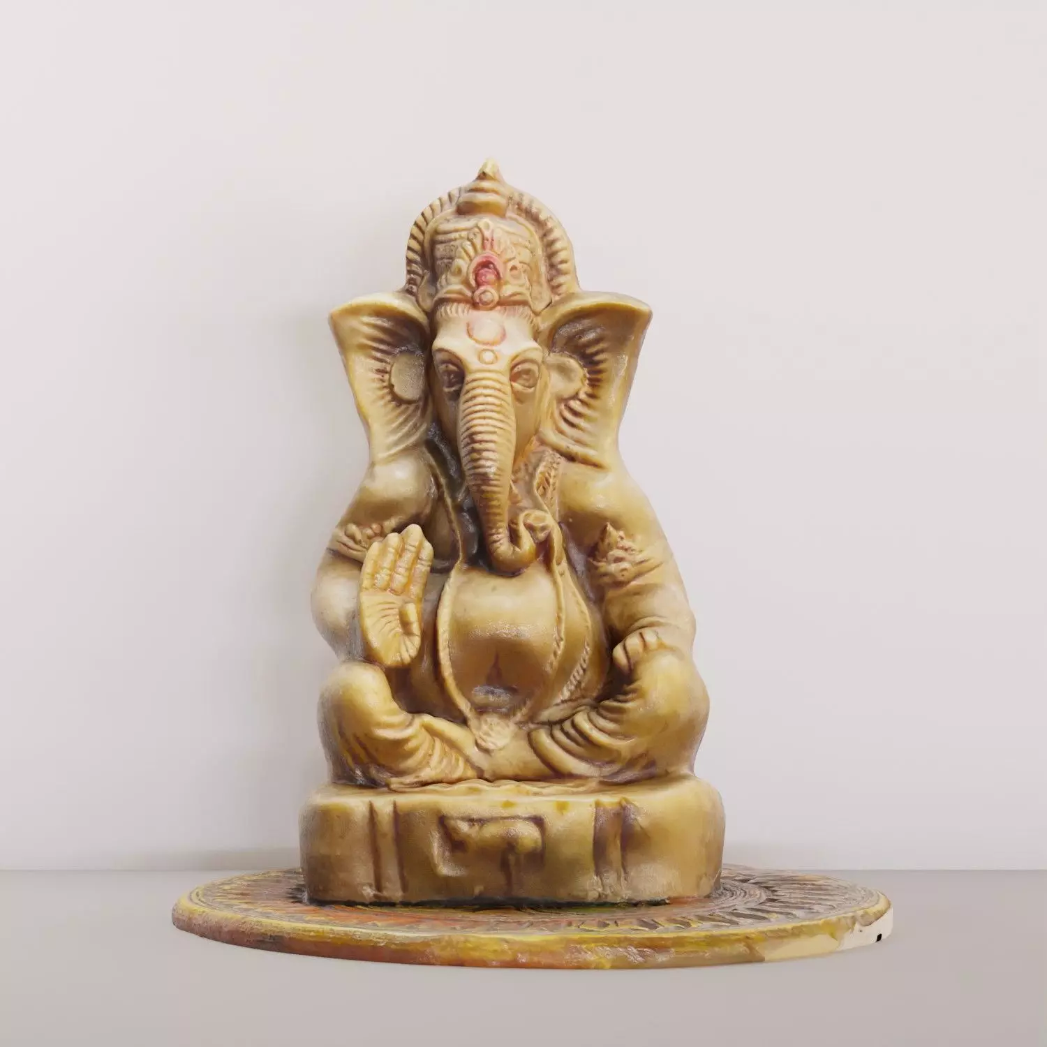Ganesh sculpture photoscanned Low-poly 3D model_0