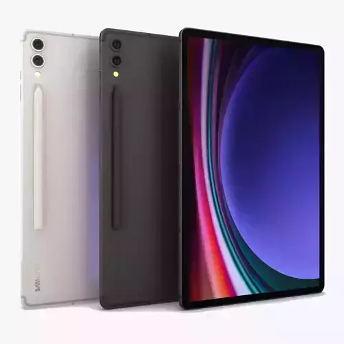 Samsung Galaxy Tab S9 Plus All Colors with S-Pen Low-poly 3D model