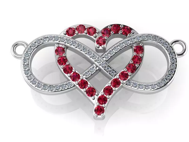 Forever Heart Pendant 2154 3D print model