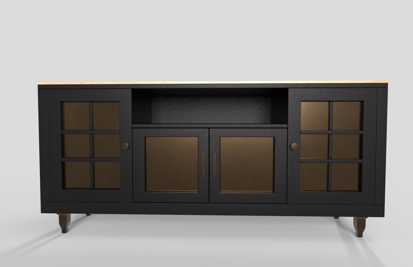 Media Consoles Vintage 3D model_2