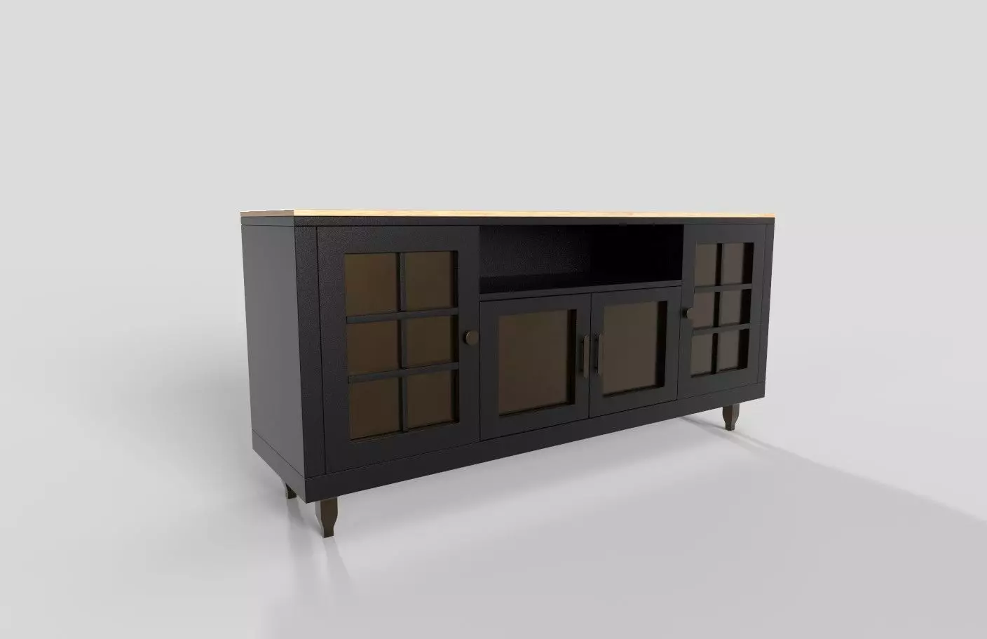 Media Consoles Vintage 3D model_0