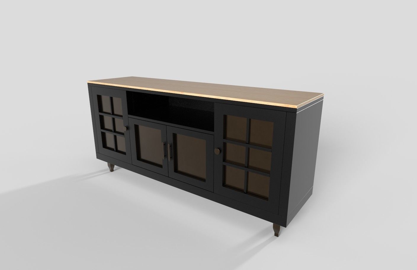 Media Consoles Vintage 3D model_1