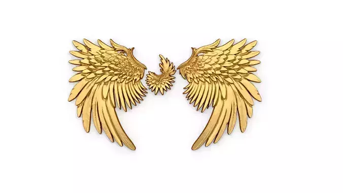 Wings Printable carved decor 07