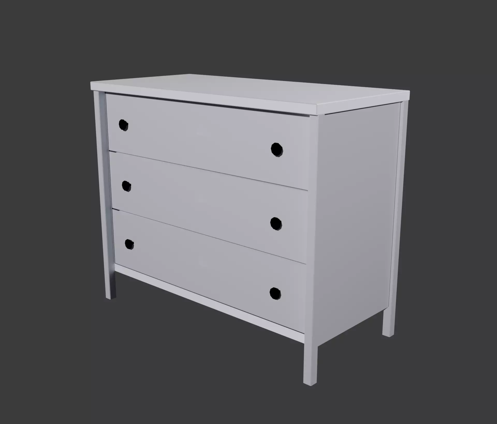 Chest of Drawers Low-poly 3D model