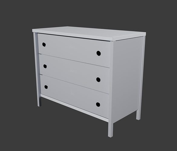Chest of Drawers Low-poly 3D model
