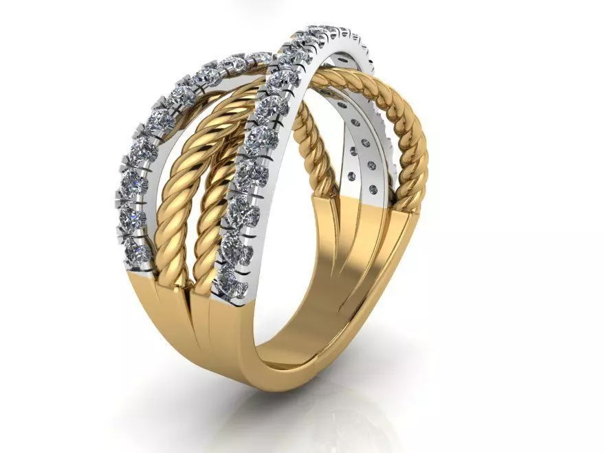 Twisted Ring 2165 3D print model