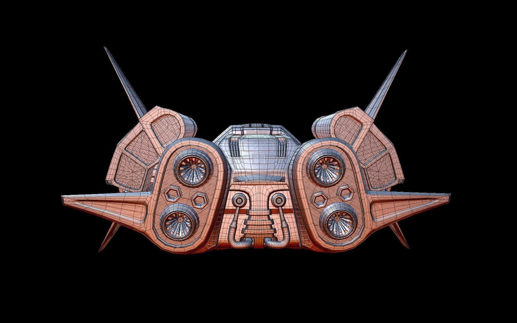 Spaceship 3D model_2