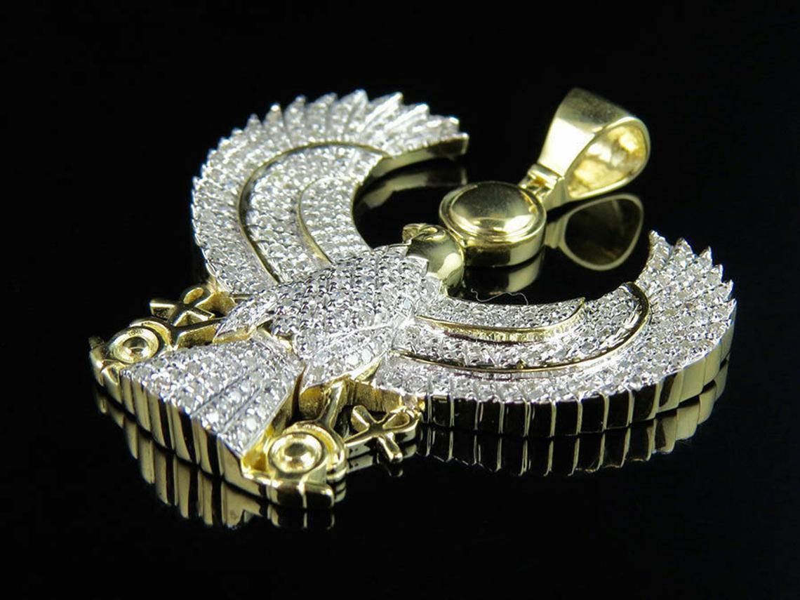 Eagle diamond pendent  3D print model_2