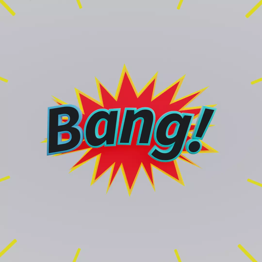 Bang FX for AR animated Low-poly 3D model_0