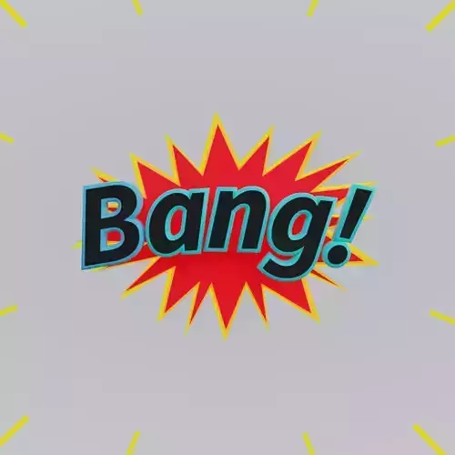 Bang FX for AR animated Low-poly 3D model