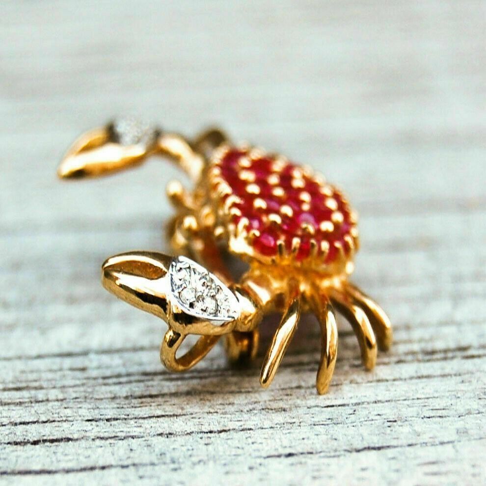 Crab Diamond pendant 3D print model_1