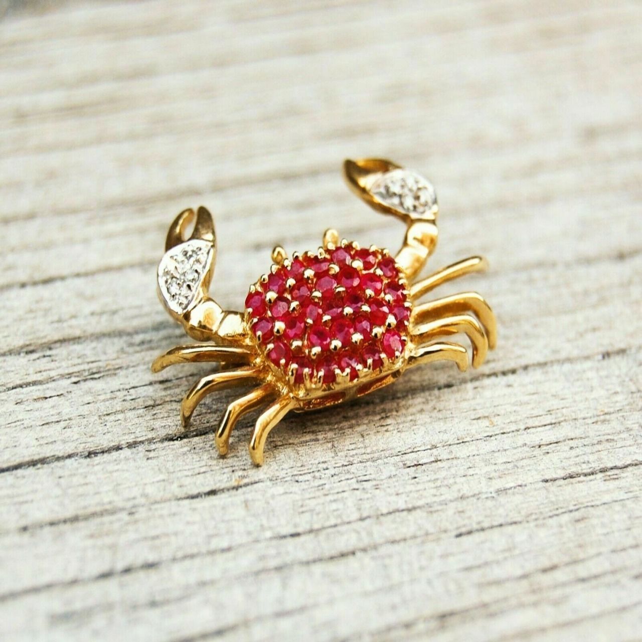 Crab Diamond pendant 3D print model_3